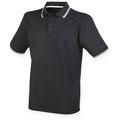 Polo clásico de poliéster Black / White M