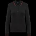 Polo piqué manga larga mujer Black / Red / White Xxl