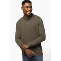 Polo manga larga hombre algodón piqué