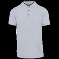 Polo cuello mao para hombre Oxford Grey / Black 3Xl