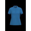 Polo piqué de manga corta de mujer Light Royal Blue 3Xl