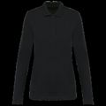 Polo manga larga mujer corte recto Black Xxl