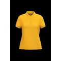 Polo piqué de manga corta de mujer Yellow M