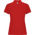 Polo mujer manga corta entallado Rojo Xl