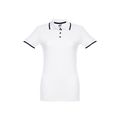 Polo slim fit mujer bicolor