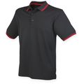 Polo clásico de poliéster Black / Red M