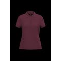 Polo piqué de manga corta de mujer Wine Xxl