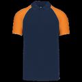 Polo baseball manga corta Navy / Orange Xxl