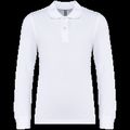 Polo manga larga infantil algodón White 12/14 Ans