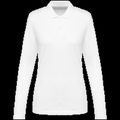Polo manga larga mujer corte recto White L