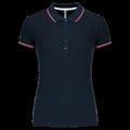 Polo mujer algodón con 5 botones Navy / Red / White M