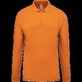 Polo piqué manga larga 100% algodón Orange L