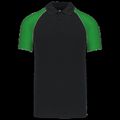 Polo baseball manga corta Black / Green M