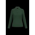 Polo manga larga mujer algodón lavable Forest Green M
