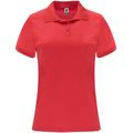 Polo técnico de manga corta para mujer Rojo S