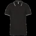 Polo de manga corta algodón Black / Light Grey / White Xl