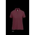 Polo mujer algodón preencogido Burgundy L