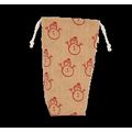 Portabotellas de yute para Navidad Natural / Cherry Red