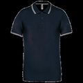 Polo de manga corta algodón Navy / Light Grey / White S