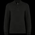 Polo manga larga infantil algodón Black 12/14 Ans