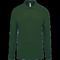 Polo piqué manga larga 100% algodón Forest Green L