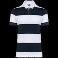 Polo algodón a rayas unisex Navy / White Stripes L