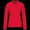 Polo de manga larga entallado mujer Red Xxl