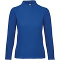 Polo manga larga mujer punto piqué Royal Blue M