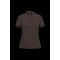 Polo piqué de manga corta de mujer Chocolate Xs