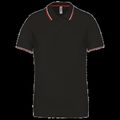 Polo de manga corta algodón Black / Red / White Xl