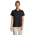 Polo mujer algodón manga corta Negro S