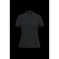 Polo piqué de manga corta de mujer Black L
