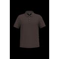 Polo de algodón manga corta para hombre Chocolate 3Xl