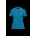 Polo piqué de manga corta de mujer Tropical Blue L