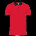 Polo entallado y estilo moderno Red / Black Xl