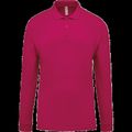 Polo piqué manga larga 100% algodón Fuchsia 4Xl