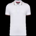 Polo de manga corta algodón White / Red / Green Xl