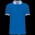Polo bicolor hombre Light Royal Blue / Oxford Grey S