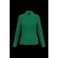 Polo manga larga mujer algodón lavable Kelly Green S