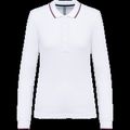 Polo piqué manga larga mujer White / Navy / Red S