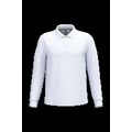 Polo manga larga hombre algodón piqué White Xxl