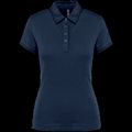Polo básico de manga corta para mujer Navy M
