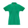 Polo de mujer cuello y mangas de canalé