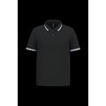 Polo manga corta hombre Black / White 4Xl