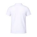 Polo Blanco Transpirable con Línea Gris