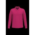 Polo manga larga hombre algodón piqué Fuchsia L