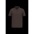 Polo piqué manga corta de algodón Chocolate Xl