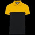 Polo bicolor manga corta unisex Black / Yellow 4Xl