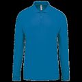 Polo piqué manga larga 100% algodón Tropical Blue M