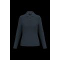 Polo manga larga mujer algodón lavable Navy S